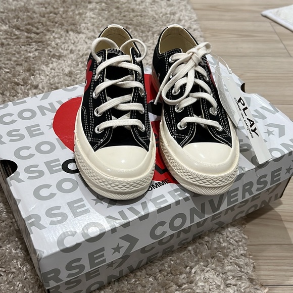 CONVERSE X COMME DES GARCONS PLAY ALL STAR CHUCK '70 OX - BLACK - Picture 3 of 8
